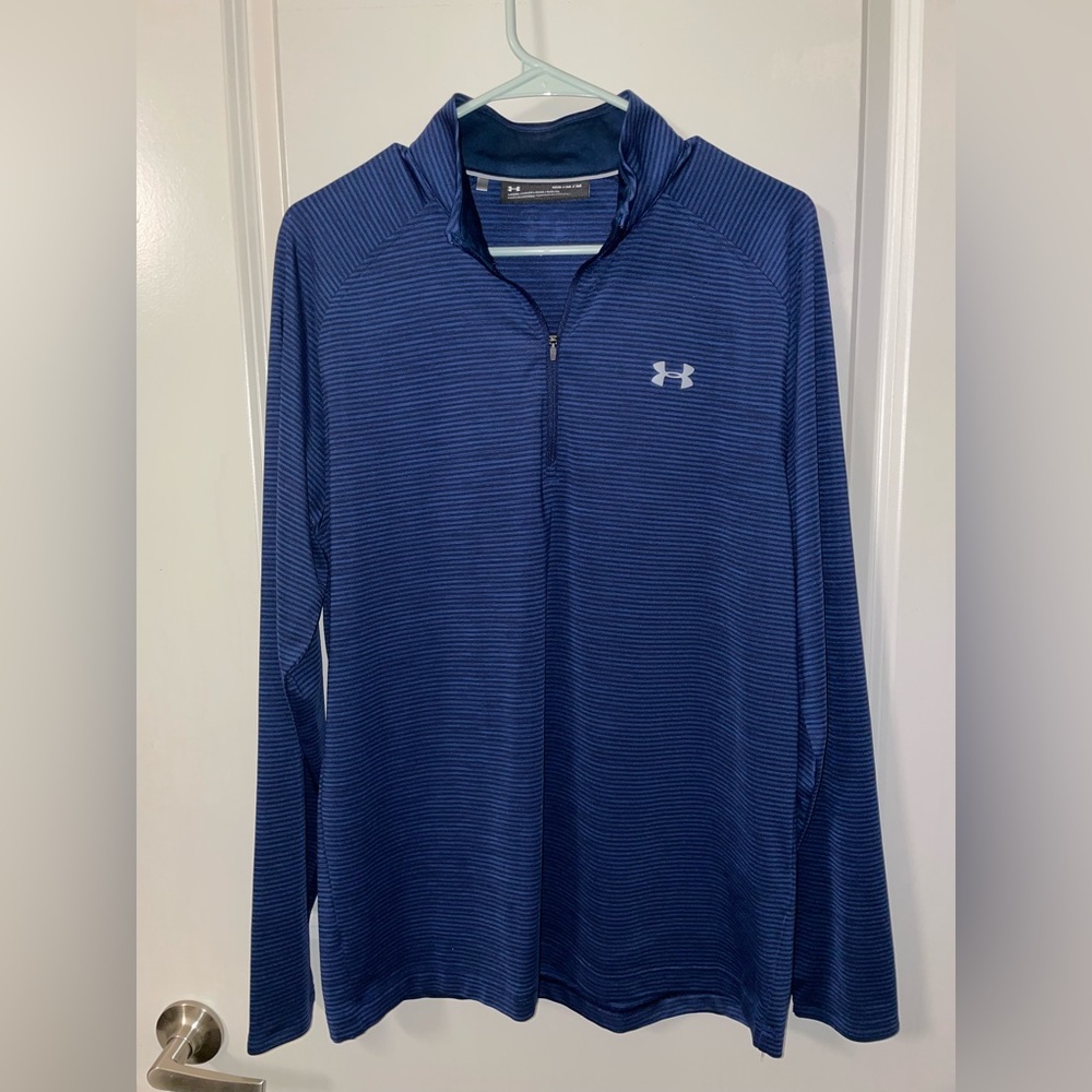 Under Armour Long Sleeve Mens Pullover - Lightweight Mens Striped Quarter Zip